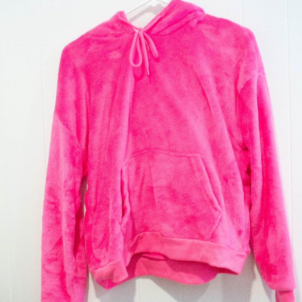 Neon Pink Hooded Sweater